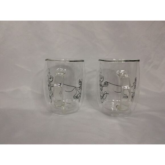 Disney Mickey Mouse Joyjolt Double Wall Espresso Coffee Glasses 400 mL/ 13.5 Oz. - Picture 3 of 8